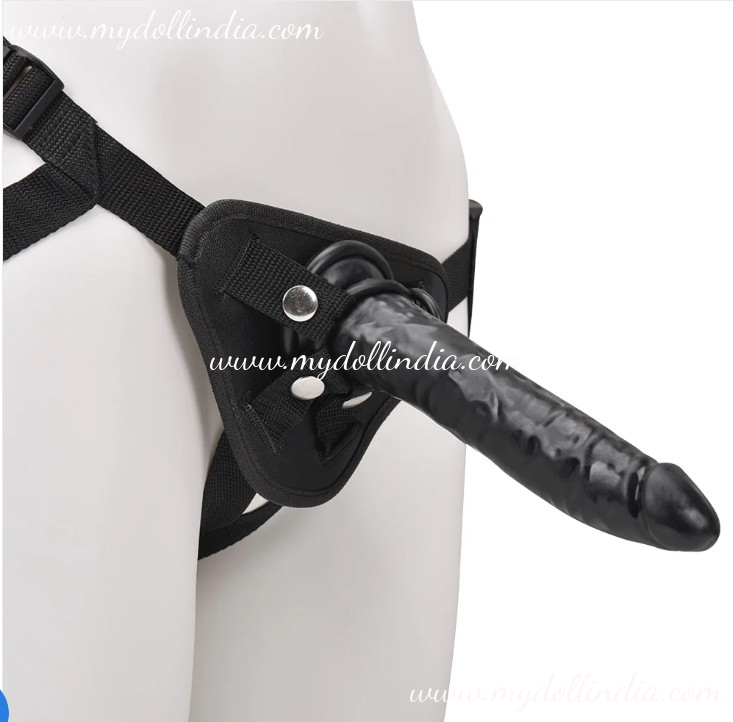 7.5 Inches Black Strapon Harness Dildos For Women