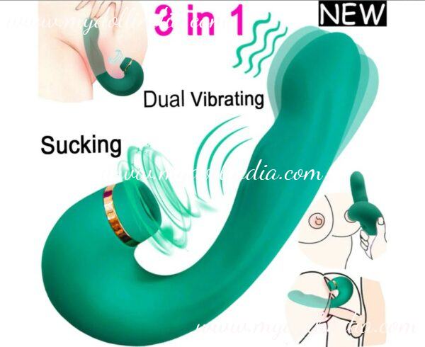 Rechargeable Figure Sucking Licking Clitoral Rabbit G-Spot Dildo Vibrator Sex Toys for Women