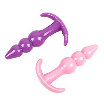 Anal Butt Plug Beads Stopper anchor Backyard Adult Toys-Pink - Image 2
