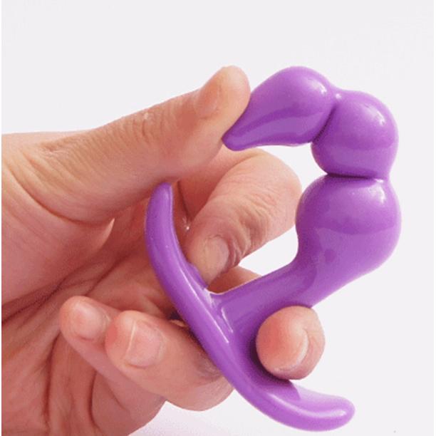 Anal Butt Plug Beads Stopper anchor Backyard Sex Toys-Purple - Image 2