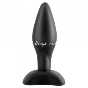 Black Silicone Anal Butt Plug Mini-Black
