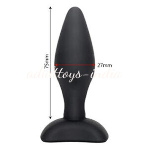 Black Silicone Anal Butt Plug Mini-Black