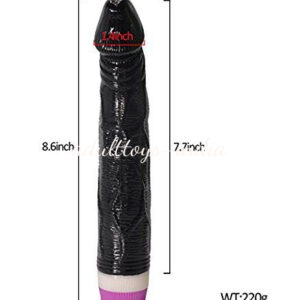 8″(Black) Vibrating Dildo G Spot Vibrator Sex Toy for Woman