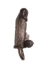 Black Penis Sleeve With Vibrator
