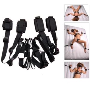 Couples Sex Role Play King Bed Full Whip Restrain Cuffs Set USA