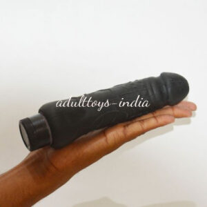 Black Silicone Girthy Realistic Dildo Vibrator 8 Inch