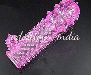 Spike Cock Condom Pink Penis Sleeve With Extra Dotted
