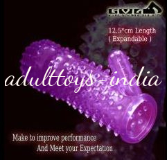 Spike Condom Purple Penis Sleeve With Extra Dotted