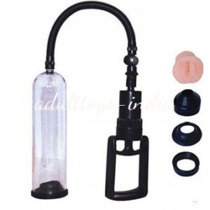 Plastic penis pump With realistic vagina masturbator For Male