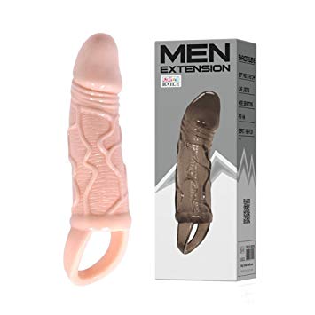 Flesh Silicone Simulation Skin Texture Penis Extension Sleeve - Image 2