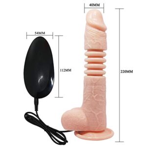 Vibrating Dildo 8.66 Inches Realistic up and down Rotation and Vibration