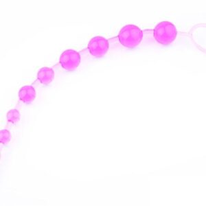 Combo Pack 4 Color Pink Blue Yellow Black Long Anal Beads / 1 Set