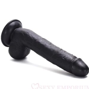 10 Inches Realistic Solid Black Penis Dildo India