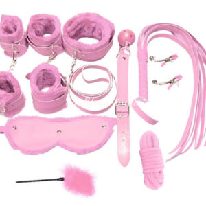 Adulttoys-india 10 Pieces BDSM Bondage Kit -Pink