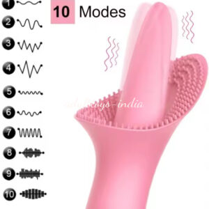 10 Vibe Modes Tongue Licking Vibrator Clit Vagina Anal Oral Sex G Spot Stimulator For Women