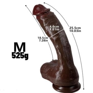 Natural Penis Nigro Brown 10.03 Inches Penis Dildo For Women