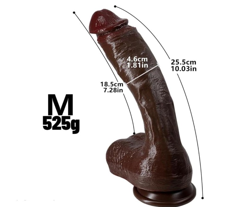 Natural Penis Nigro Brown 10.03 Inches Penis Dildo For Women - Image 4