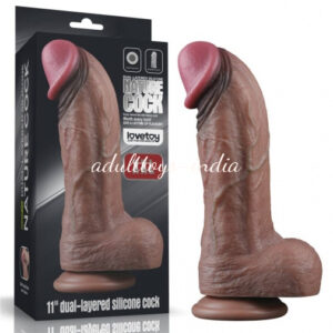 11 Inches Giant Thick XXL Dual Density Silicone Realistic Dildo with Hyper Realistic Veins