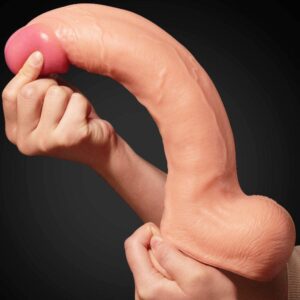 Lovetoy 12 Inch Large Dual Density Silicone Realistic Dildo with Suction Cup