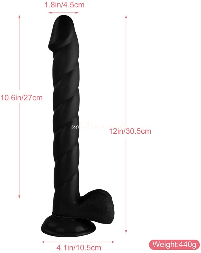 Long Lean Realistic Silicone Black Penis 30.5CM Women Anal And Vagina Using - Image 6