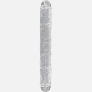 Jelly Crystal Clear Double Ended Penis Dildo 14 Inches