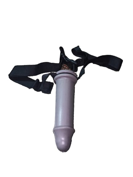 Cheap Price Strap On Hollow Dildo -Grey - Image 3