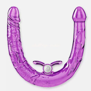 Double Ended Jelly Vibrating Dildo Long Dong Dual Penetration Anal Sex Men and Women and Lesbian