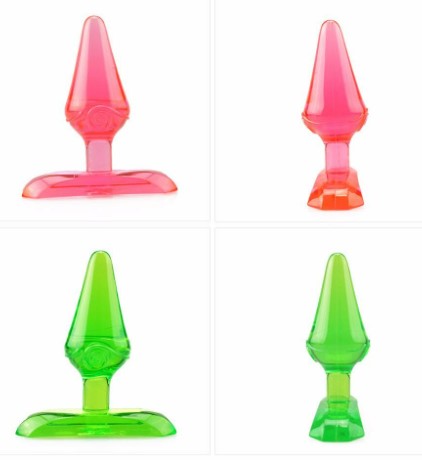 2 Pieces Backyard Jelly Green Pink Color plugs For Anal