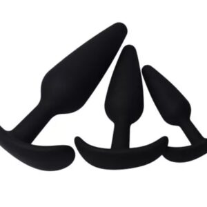 Black 3 Pieces Set Butt Plugs Training Set for Beginners India