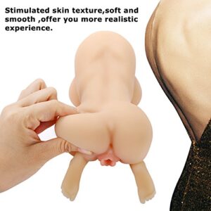 3D Realistic Silicone Mini Sex Doll Masturbator with Vagina Anal Big Breast