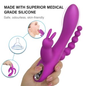 1st Quality 3 in 1 Rabbit Vibrator India - Purple