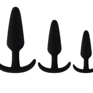 Black 3 Pieces Set Butt Plugs Training Set for Beginners India
