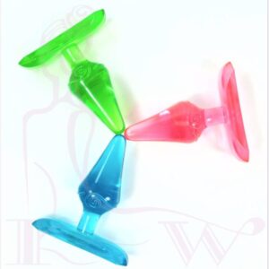 3 pieces backyard Jelly Anal kit butt plug (Green,Blue,Pink)