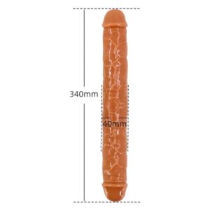14 Inches Choco Brown Dual Head Beginners Lesbian Sex Toys