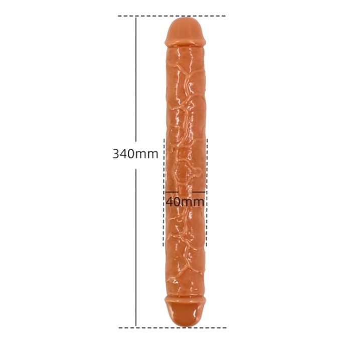 14 Inches Choco Brown Dual Head Beginners Lesbian Sex Toys - Image 2