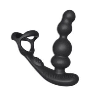 360 degree Rotation Black Silicone Butt Plug Prostate Massager Powerful Dual Motor Vibrator wireless Remote Control