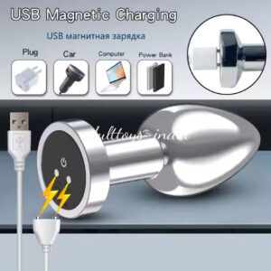Premium Quality Vibrating metal anal plug charged by Wireless remote control