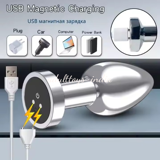 Premium Quality Vibrating metal anal plug charged by Wireless remote control - Image 6