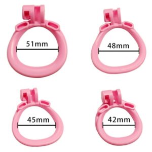 3.0 Pink Breathable 3D Cage Chastity Device with 4 Sizes Chastity Ring Cage