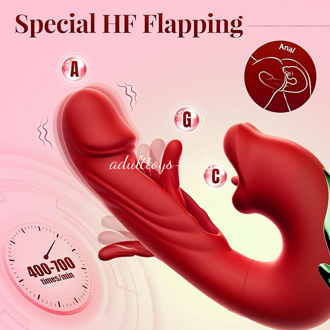Upgrade New Tongue Licking Flapping Clit and G-spot Vibrator For Couple - Image 2