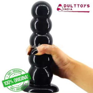 5 solid Balls Extra Large Big Size Black Anal Buttplug for Men Women