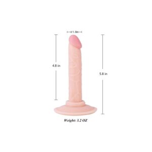 5.8 Inches Beginners Realistic Anal Dildo With Strong Suction Cup -Flesh