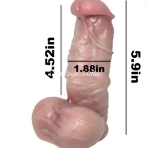 5.9in Beginners Liquid Silicone Soft Super Realistic Dildo For Men And Women