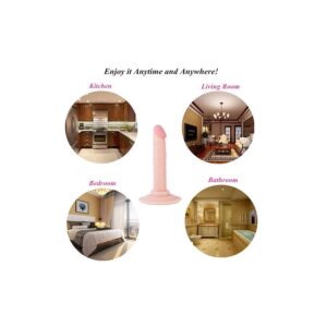 5.8 Inches Beginners Realistic Anal Dildo With Strong Suction Cup -Flesh