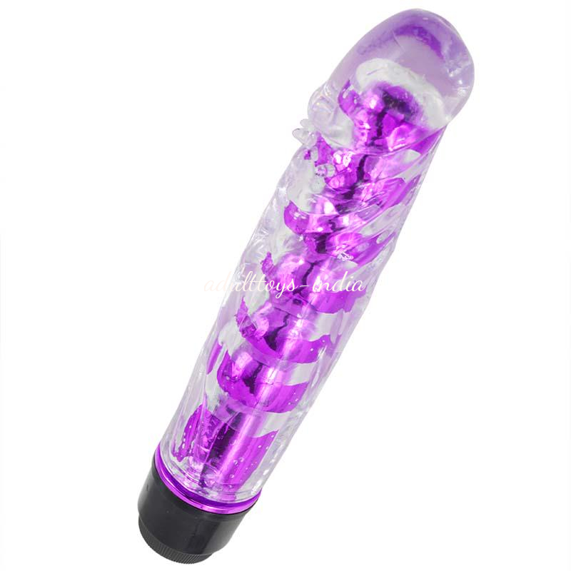 7 Inches Jelly Vibrator Dildo Purple - Image 2
