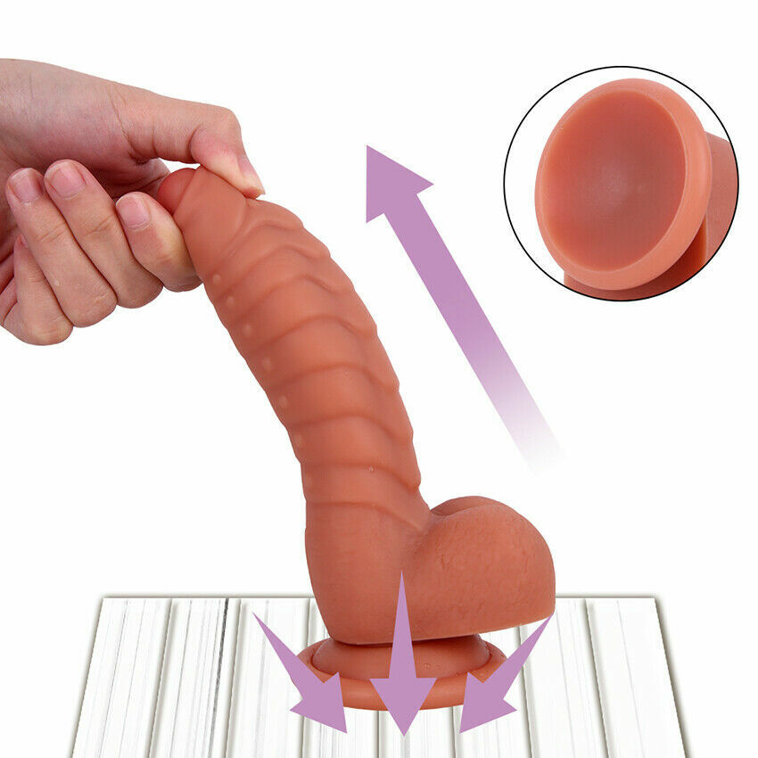 Realistic Flesh Dragon Dildo Ribbed 7.08 Inches India - Image 5