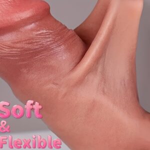 7.87 Inches Realistic Silicone Dual Layer Big Size Sliding Penis Dildos For Women