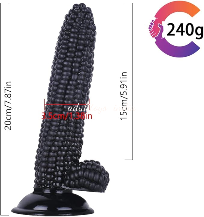 Black Corn Anal Plug Vegetable Dildo Sex Toys For Women - Image 6
