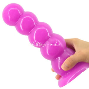 8 inches Big Size 5 Solid Ball Beads Anal Buttplug Sex toys Purple