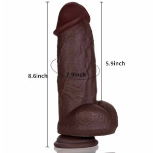 Length 8.6″ | Circumference 8″ | Diameter 2.5” Ultra Thick Dildo Silicone Most Realistic Dildo
